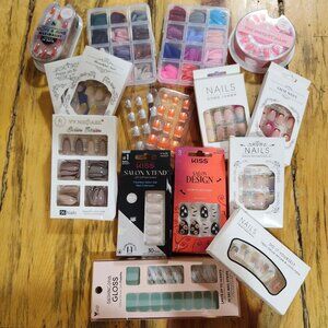 Press On Nails Bundle Mixed Styles & Brands Short Medium Gloss Matte DIY Set